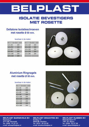 Iso Montageschroeven ZK Verzinkt 4,8x130 - 100 stuks