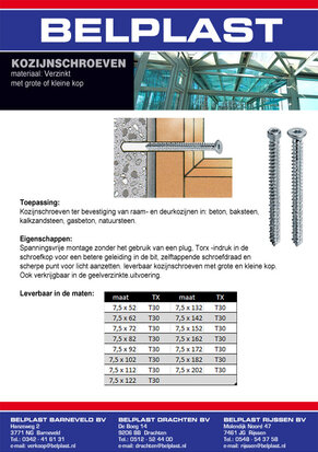 Kozijnschroeven Verzinkt