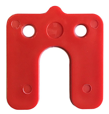 Drukplaat met Sleuf 5MM Rood - 192 stuks
